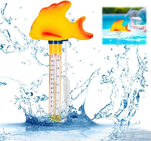 Termómetro para piscina, termómetro flotante flotante piscina termómetro con cordón, para piscinas, spas, tubos calientes, acuarios, estanques de peces (D)