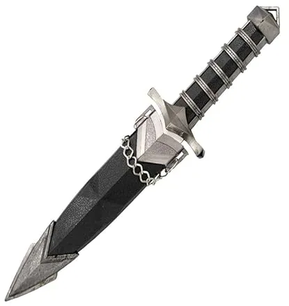 ECOMMUR Daga antigua negro/níquel S0509 | Templario histórico de coleccionista con Vaina. Colección de artículos Antiguos…
