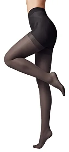 Conte elegant Medias moldeadoras de mujer con efecto push-up - Medias moldeadoras de mujer lisas X-PRESS 40 color Negro Talla 5