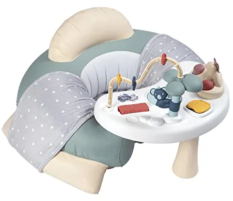 Smoby- Little Smoby Asiento Bebé, Acolchado, con Mesa de Múltiples Actividades, El Asiento Puede Separarse, Apto a Partir de 6 Meses (7600140103)