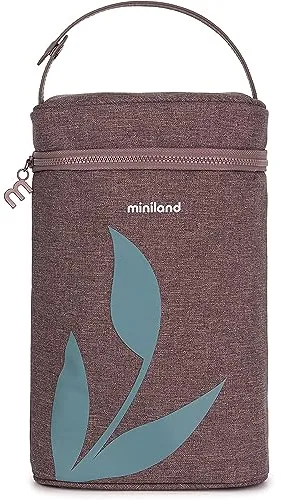 Miniland - Bolsa Isotérmica para Termos y Biberones Thermibag Double, Bolsa de Transporte con Asa, para 2 Termos o Biberones de 500 ml | Terra