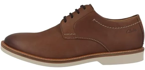 Clarks Atticus Ltlace, Oxford Hombre, Dark Tan Lea, 42 EU