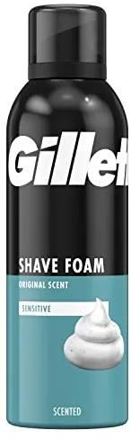 Gillette Classic Espuma De Afeitar Para Hombre, Para Piel Sensible, Ayuda A Proteger Contra La Irritación Del Afeitado, 200ml