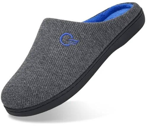 Mishansha Invierno Pantuflas Mujer Zapatillas de Casa Mujers Slippers Memory Foam CáLido Antideslizantes Interior Al Aire Libre Zapatilla de Estar Gris 38/39