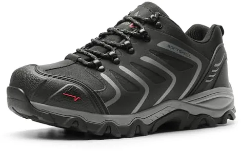 NORTIV 8 Zapatos de Senderismo Hombres Zapatillas Trekking Impermeables Botas Montaña Ligeros al Aire Libre NEGRO 160448_LOW-E Talla 42 (EUR)