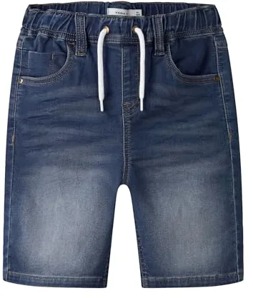 NAME IT Nkmryan Jogger Dnm L 6300-tth Noos - Pantalones Cortos Pantalones cortos, Niños, Dark Azul Denim, 176