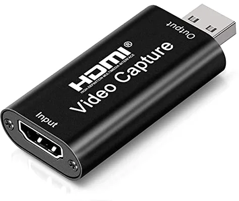Capturadora Video capturadora hdmi,USB a hdmi Vídeo Game Capture 1080P Transmisión en Vivo de Transmisión de Vídeo para Juegos, Transmisión, Enseñanza, Videoconferencia
