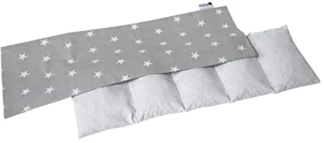 Medi Partners Saco de Semillas para Microondas 60x20cm Cojin 800g 100% Algodón 5 cámaras Saquitos bolsa Semillas calor Microondas Saco Termico (Estrellas)