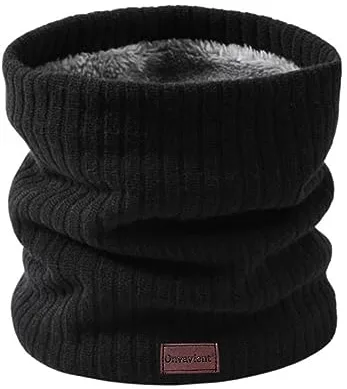 Onvavient Calentador de Cuello Hombre Mujer, Invierno Bufanda Tubular Cuello, Forro Felpado Calentador Cuello Engrosado y Elástico