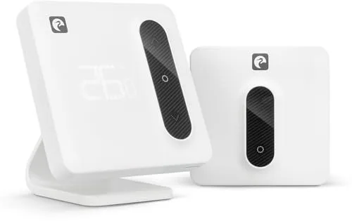 Garza Smart - Termostato Wi-Fi Inteligente para Caldera y Calefacción, con Adaptador, Medidor Consumo, Control táctil, Detección Ventanas Abiertas, Control App y Voz, Alexa/Google, 401367G