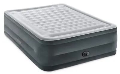 Intex 64418 Comfort-Plush High-Rise Colchón Hinchable Doble, con Tecnología Fiber-Tech, de la Línea Dura-Beam Deluxe, Medidas 152x203x56 cm, Peso Máximo 272 kg