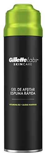 Gillette Labs Gel de Afeitar con Espuma Rápida, Refresca, Calma y Protege Contra La Irritación de la Piel Durante el Afeitado, Fácil Aclarado, 198ml