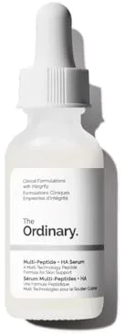 The Ordinary Multi-Peptide + HA Serum, Sérum Multipeptídico y con Ácido Hialurónico, Fórmula antiedad para las patas de gallo, elasticidad y firmeza, 30 ml