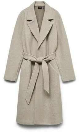 Vero Moda Vmfortuneaya Ss23 Long Coat Noos Abrigo, Mujer, Silver Mink/Detail:MELANGE, M