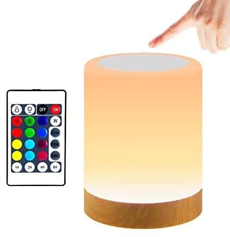 JOPHEK Lamparas 13 Colores Regulable LED, Lampara Regulable Táctil Para Dormitorio con 3 Modos de Función de Temporizador, LED Luz Nocturna Infantil para Dormitorio Salón Sala de Estar Infantil
