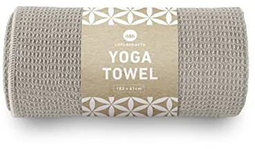 Lotuscrafts Toalla de yoga antideslizante, secado rápido, agarre de alta adherencia, 183 x 61 cm