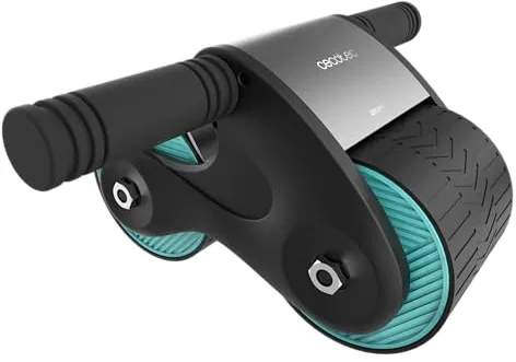 Cecotec Rodillo de Entrenamiento para Abdominales con Rebote automático Drumfit AB Fit. Diseño Compacto y Ligero, Ancho 10cm, Esterilla Antideslizante y Acolchada, Máximo Peso Usuario 100Kg
