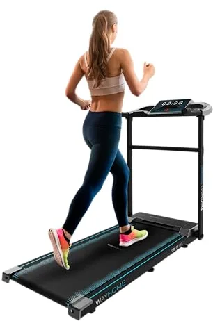 Cecotec Cinta de Correr Plegable DrumFit WayHome 1200 Sprint. 600 W, De 1-12 Km/h, 12 Programas, Panel de Control LCD, Superficie de Carrera 100x40 cm, Ruedas y Soporte para Dispositivos