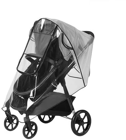 Plastico Lluvia Silla Paseo Universal Burbuja Lluvia Protector Lluvia Carro bebe para Silla de Paseo de Bebé Carrito Cochecitos con ventana de contacto, transparente, sin Sustancias Nocivas