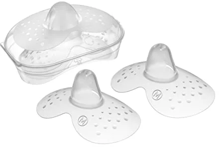 MAM Pezonera de Silicona SkinSoft, para la Irritación, Fácilmente Adaptable, Gran Aceptación y Agradable para la Piel del Bebé, Fácil de Limpiar y Sistema de Autoesterilización, Pack 2 uds, Talla M