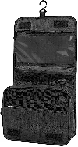 AiQInu Neceser Viaje,Impermeable de Gran Capacidad Neceser Maquillaje,Bolsa de Aseo con Gancho Colgante para Hombre y Mujer Accesorios de Viaje