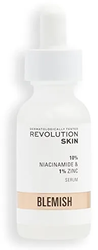 Revolution Skincare London, 10% Niacinamida y 1% Zinc Sérum para las imperfecciones y los poros, 30ml