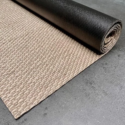 STORESDECO Alfombra vinílica de Tejido Trenzado Premium de Alta Gama. Lavable Antideslizante y extraplana. Materiales de máxima Calidad Resistentes Color Beige 60x90 cm