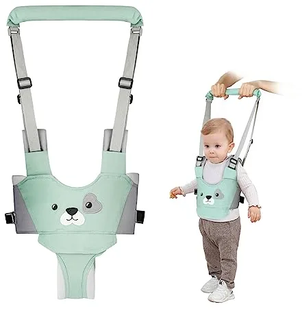 Vicloon Arnés de Seguridad para Caminar Arnes Bebes Ajustable Arnés de Bebe con Hebilla de Seguridad y Calcomanías Mágicas Transpirable Cinturón de Andador para Bebe 7-24 Mes