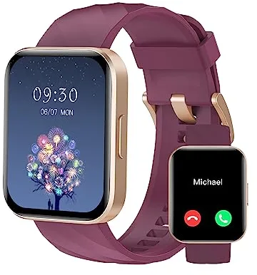 RUIMEN Reloj Inteligente Mujer Hombre con Llamada,1,85" Smartwatch con Pulsómetro,Podómetro,Oxímetro,Monitor Sueño,Esfera de Reloj Personalizada,Impermeable IP68 Pulsera de Actividad para iOS Android