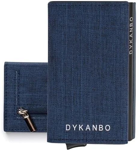 Tarjetero Hombre Minimalista con Sistema POP-UP y Protección RFID, Cartera Tarjetero Hombre Slim con Monedero y Cierre Magnético – Billetera Moderna para Uso Diario y Regalo Práctica y Compacta