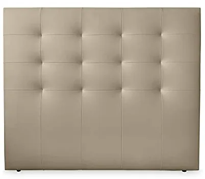 Duérmete Online, Cabecero Modelo París Acolchado, Tapizado en Polipiel de Alta Gama, Medidas: 160 x 120 cm (para Cama de 150) Beige