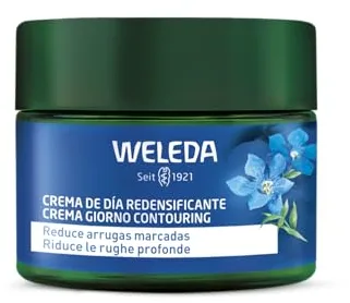 Weleda - Crema Facial de Día, Redensificante, Equilibra e Ilumina, Aumenta el Colágeno de la Piel, Antiedad, 100% Natural, con Genciana Azul y Edelweiss, No Comedogénica, Vegana, Pieles Maduras-40 ml