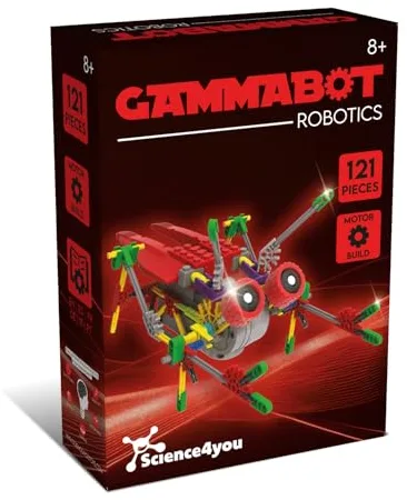 Science4you Robotics Gammabot - Kit de Robótica Educativo para Niños 8-11 Años, Robot Caminante con 121 Piezas, Juguete de Construcción Stem