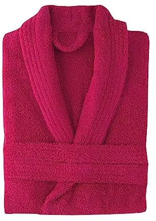 NH NOVOTEXTIL HOGAR Albornoz de baño de Algodón cardado sin capucha. 100% Algodón premium Densidad 450gr. Tejido ultra suave y absorbente. Tamaños S, M, L, XL y XXL (S, Fucsia)