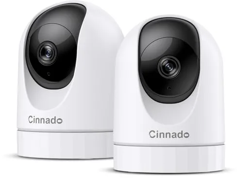 Cinnado Camara Vigilancia WiFi Interior - 2K 3MP Cámara IP Domicilio WiFi 360° para Bebe con Visión Nocturna, Detección de Movimiento, Admite 24/7 Grabación en Tarjeta SD, Compatible con Alexa, D1