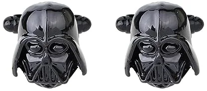 Gemelos Stormtrooper, accesorios de película de moda, accesorios personalizados para camisa para hombre, gemelos para regalo (negro), 2.5cm, Metal, Sin incrustaciones.