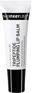 The INKEY List Bálsamo labial rellenador de tripéptidos 10 ml, no produce hormigueo, hidrata los labios secos y agrietados, sin fragancia, adecuado para todo tipo de piel