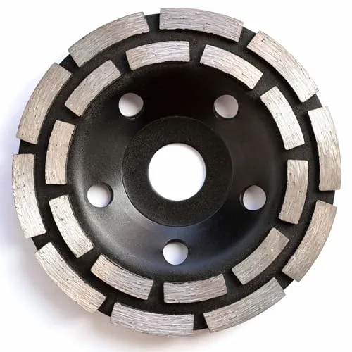 Muela de Copa Diamante 125mm Profesional – Disco Desbaste Hormigón para Amoladora 125, Ideal para Desbastar, Rectificar, Nivelar y Preparar Superficies en Obra y Reformas