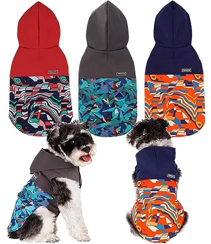 BPS Chubasqueros Impermeables para Mascotas Perros Impermeables con Capucha Bolsillo para Perro Pequeño Mediano y Grande con Material 100% Poliéster (XL, Azul Decorativo) BPS-16176AZ