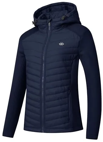 MoFiz Chaqueta Mujer Senderismo Montañismo Camping Softshell Chaqueta Equitación Esquí Pesca Chaqueta Outdoor Azul Marino L