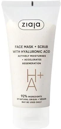 Ziaja Mascarilla y exfoliante facial con ácido hialurónico