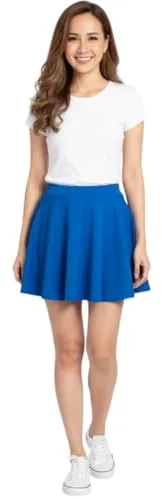 C K CrisKat Falda Corta Mujer Elástica Plisada Básica Patinador Básica Falda Tenis (FR/ES, Letras, S, Regular, Regular, Azul Royal)