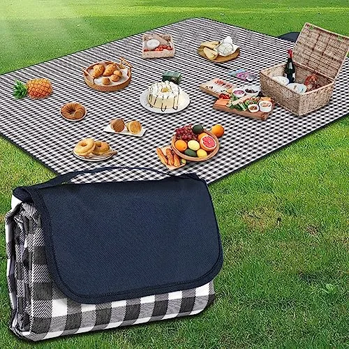 YAOMAISI Manta Grande de Picnic y Playa,Espacioso y cómodo, 200 x 300 cm, Manta de Camping, con asa, Fondo Impermeable, Lavable a máquina, Manta Plegable portátil para Exteriores para Senderismo