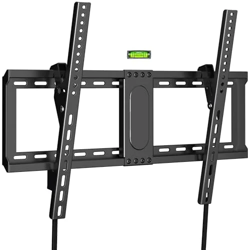 XINLEI Soporte TV Pared Inclinable para Televisores de 37-82 Pulgadas de LCD LED Plasma, Soporte para TV Capacidad hasta 60 kg, Máx VESA 600x400mm, con Nivel de Burbuja y Brida para Cables