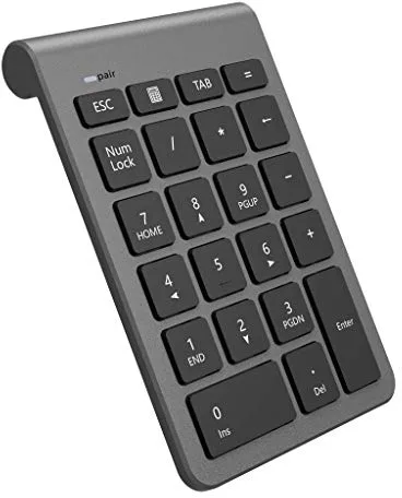Teclado Numérico Bluetooth para Portátiles, Teclado Numérico Externo Portátil Inalámbrico Bluetooth de 22 Teclas con Múltiples Atajos para Portátil, PC, Sobremesa, Surface pro, Notebook, etc.