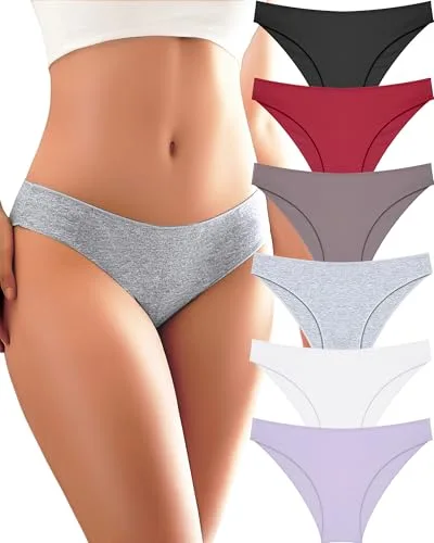 ALL OF ME Paquete de 6 Ropa Interior de Algodón para Mujer Conjunto de Bragas de Algodón para Mujer Combinaciones Paquetes Múltiples Hipster Transpirable S-XL, M