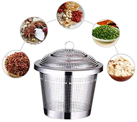 MAGICLULU Colador Filtro Infusor de Té Acero Inoxidable 304 Tamaño Pequeño Base Plana para Hojas Sueltas y Especias Uso en Taza Individual Hogar Cocina