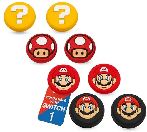MatoSan 1234567890® 8X Tapas de joystick compatibles con Nintendo Switch Grip Joy Con Grip Thumbstick Grip Switch Lite Accesorios OLED Empuñaduras para pulgar Tapas para pulgar de Nintendo Switch | Pr