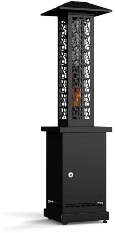 Estufa Exterior de Pellet, Calentador de jardín, 12,2kW, Acero inoxidable