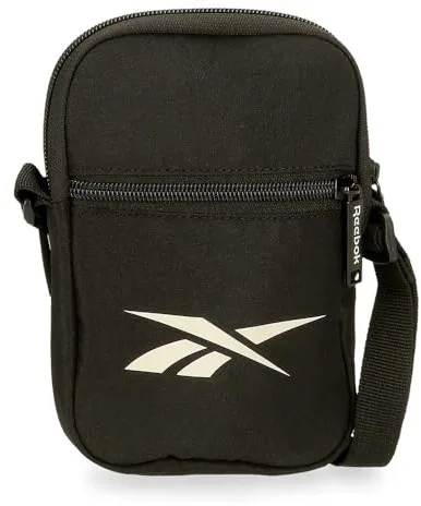 Reebok Malden Bandolera Pequeña Negro 12x17x2,5 cms Poliéster by Joumma Bags